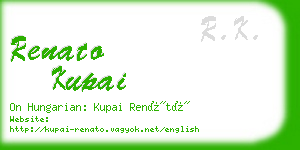 renato kupai business card